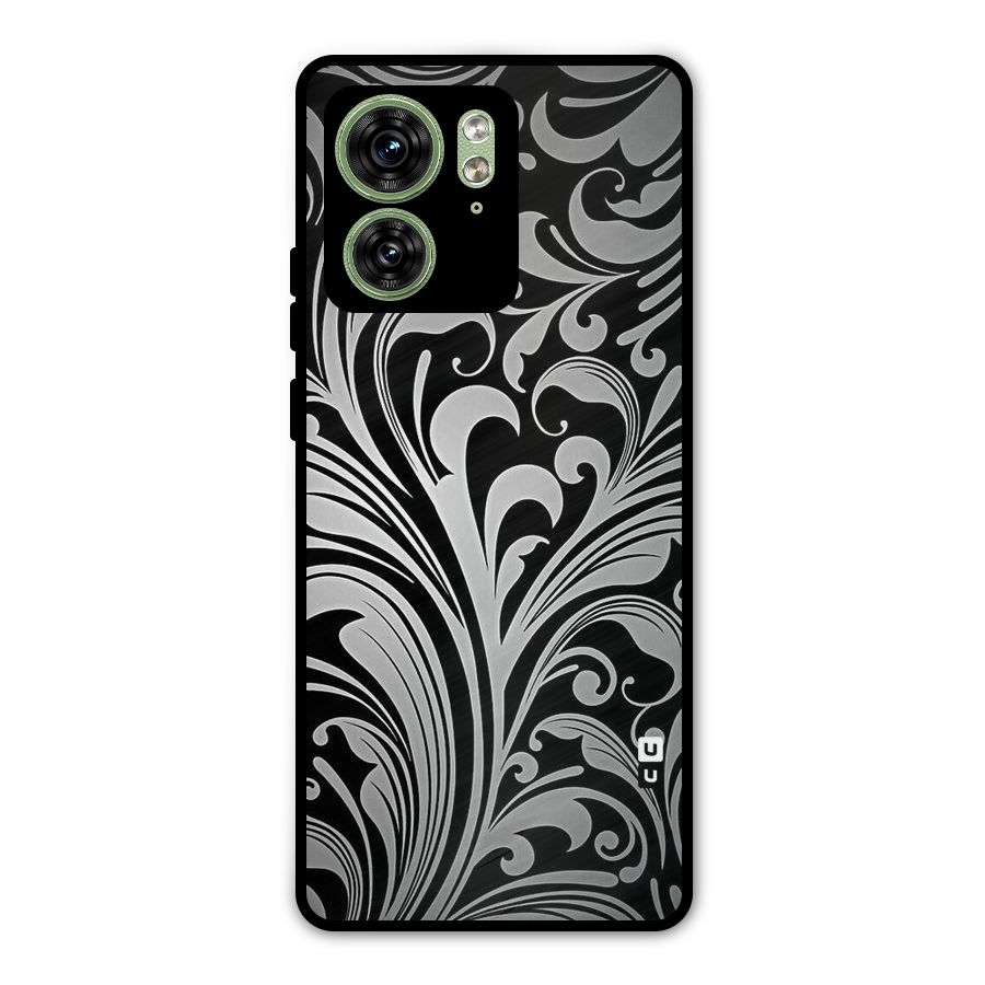Grey Beauty Pattern Metal Back Case for Motorola Edge 40 5G