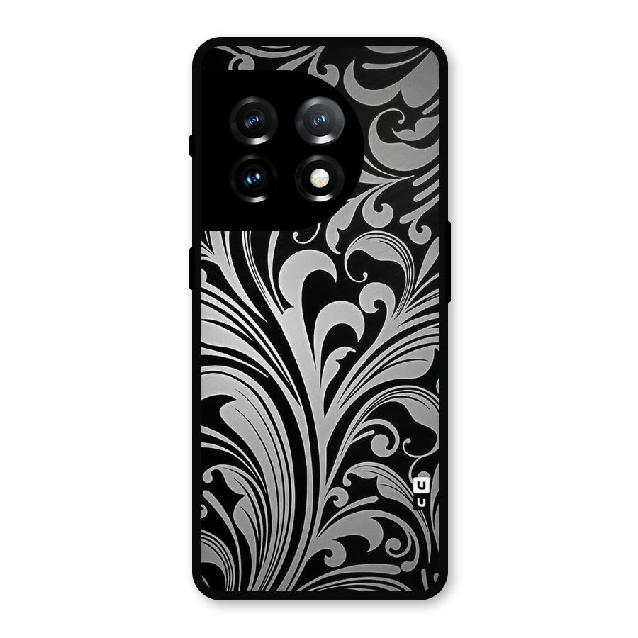 Grey Beauty Pattern Metal Back Case for OnePlus 11