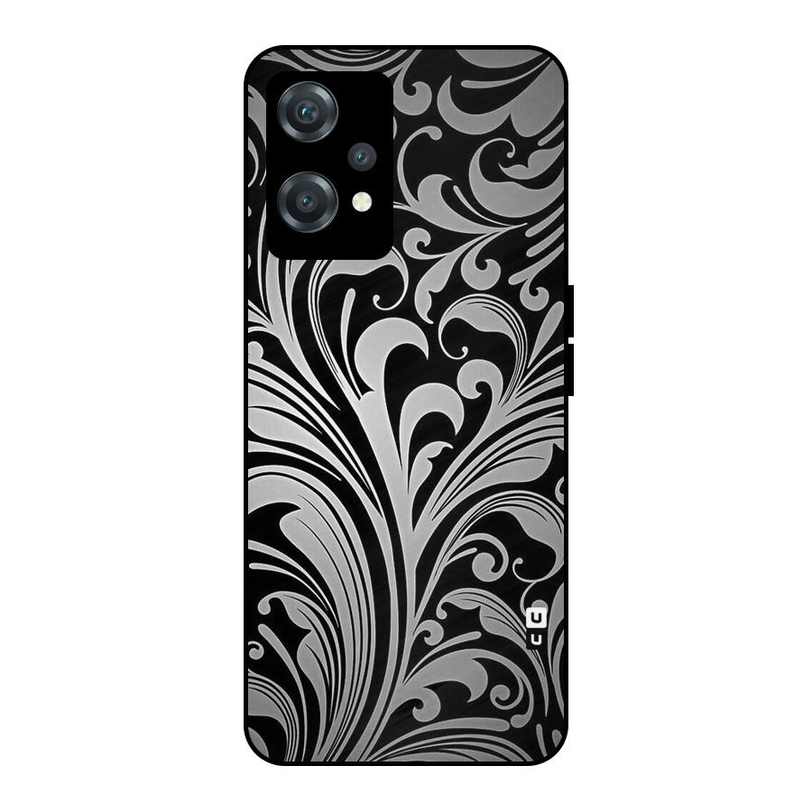 Grey Beauty Pattern Metal Back Case for OnePlus Nord CE 2 Lite 5G