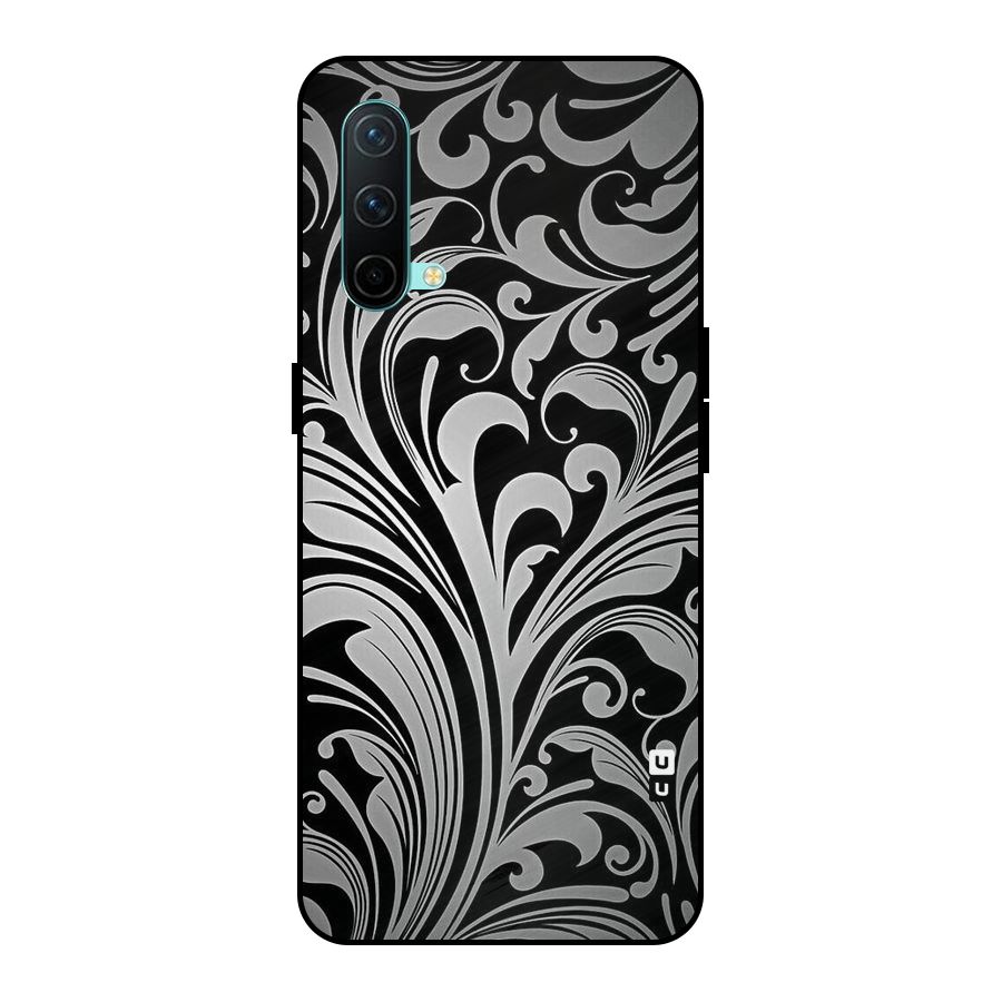 Grey Beauty Pattern Metal Back Case for OnePlus Nord CE 5G