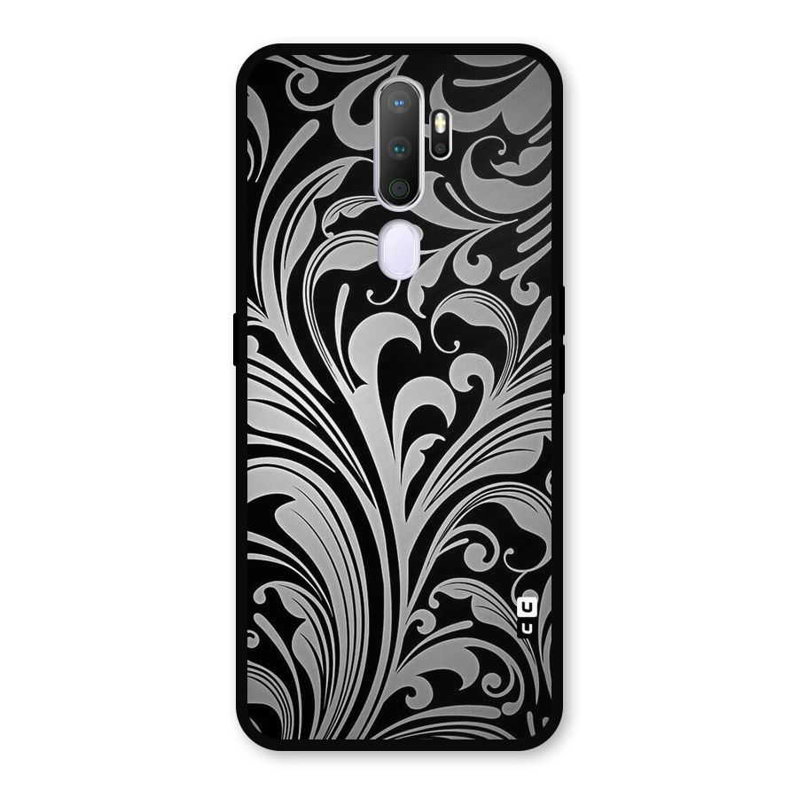 Grey Beauty Pattern Metal Back Case for Oppo A5 (2020)