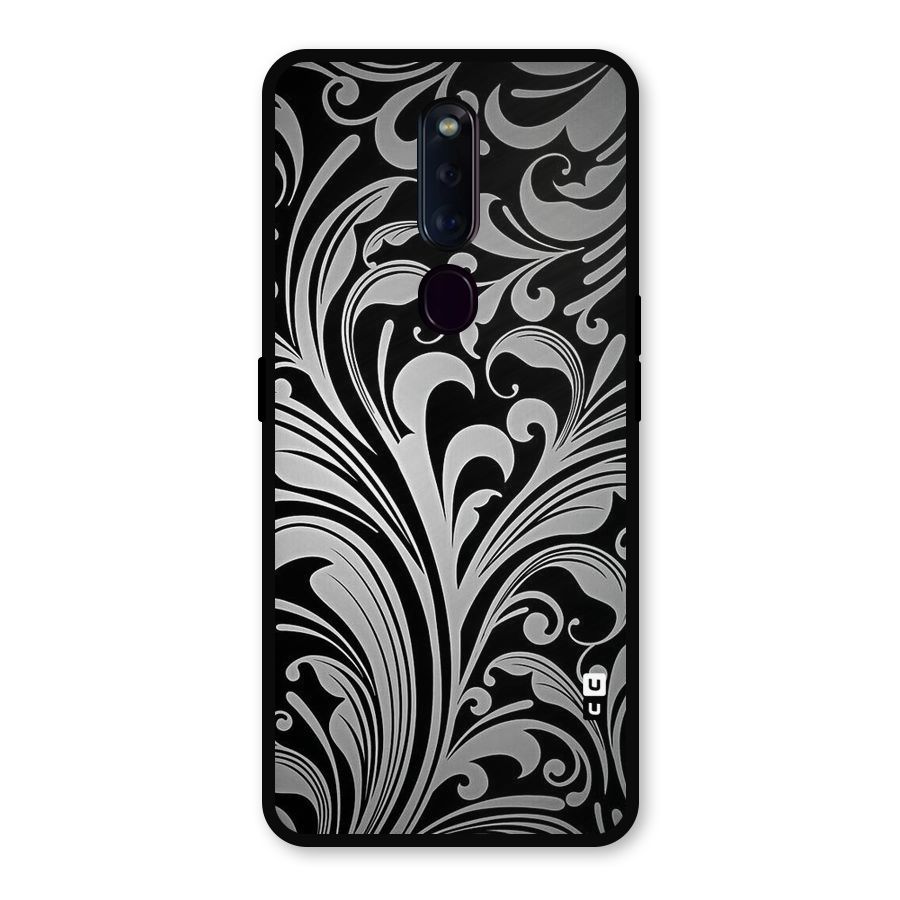 Grey Beauty Pattern Metal Back Case for Oppo F11 Pro