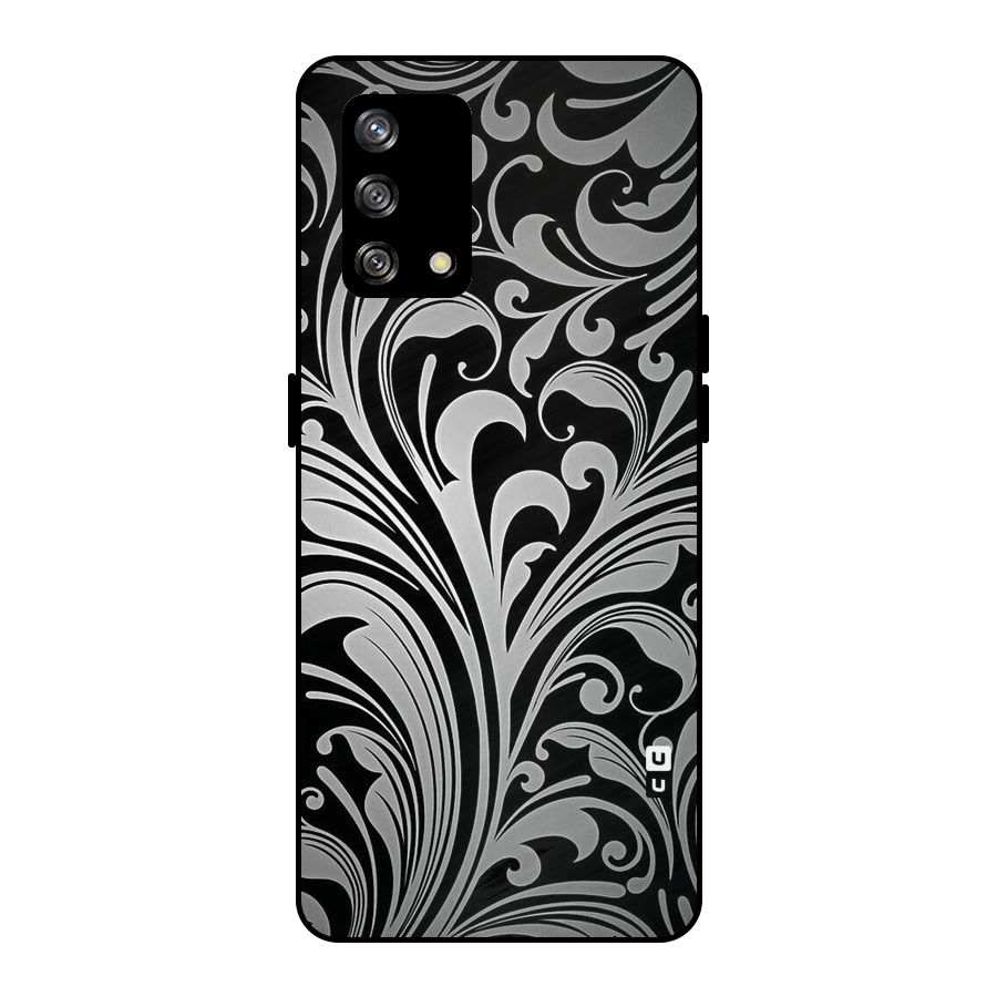 Grey Beauty Pattern Metal Back Case for Oppo F19