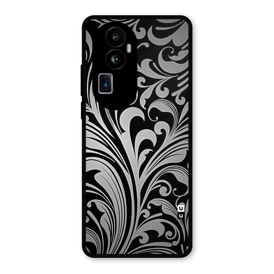 Grey Beauty Pattern Metal Back Case for Oppo Reno10 Pro Plus