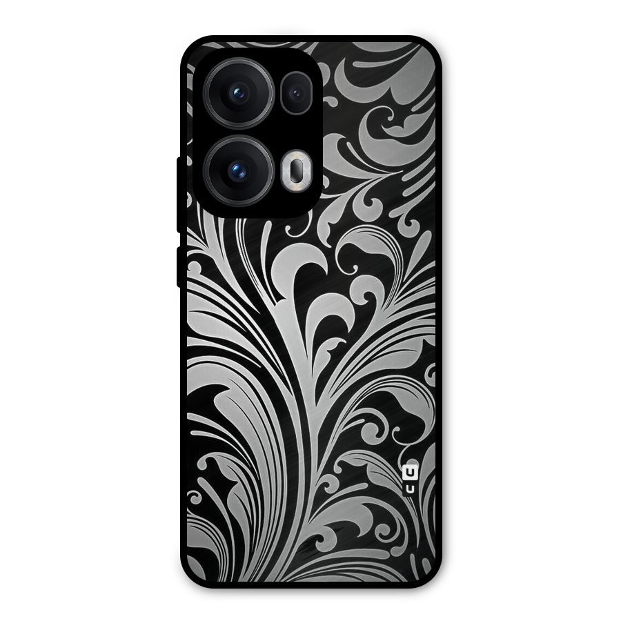 Grey Beauty Pattern Metal Back Case for Oppo Reno13 Pro