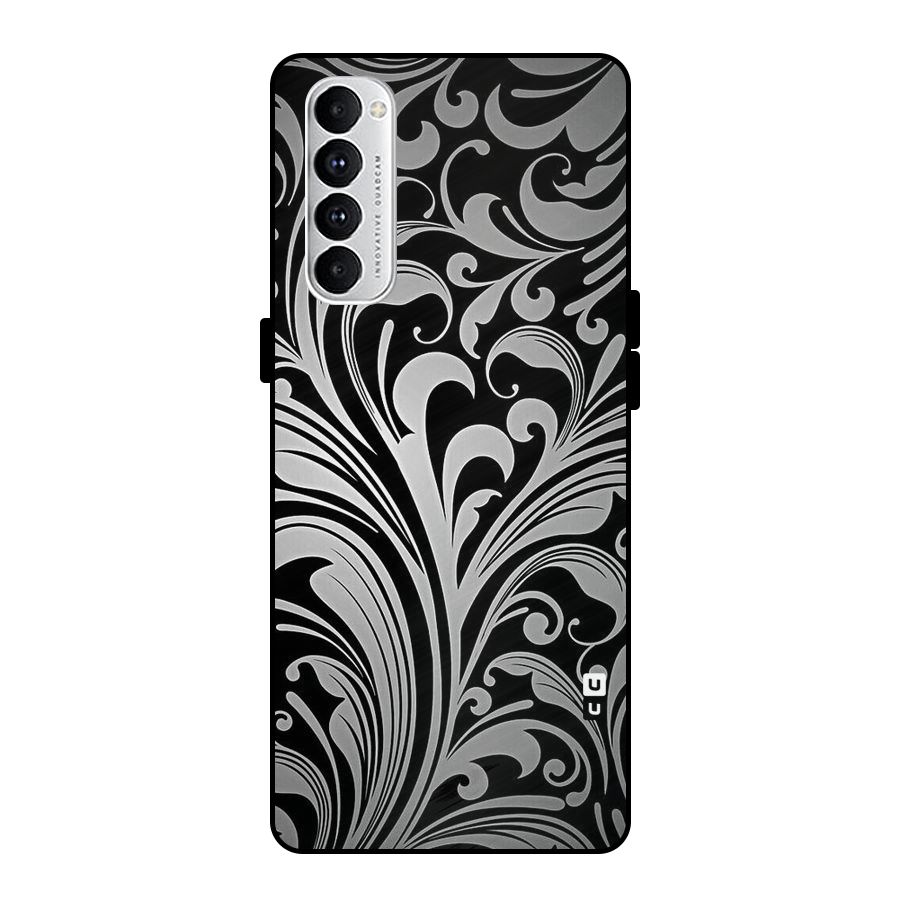 Grey Beauty Pattern Metal Back Case for Oppo Reno4 Pro