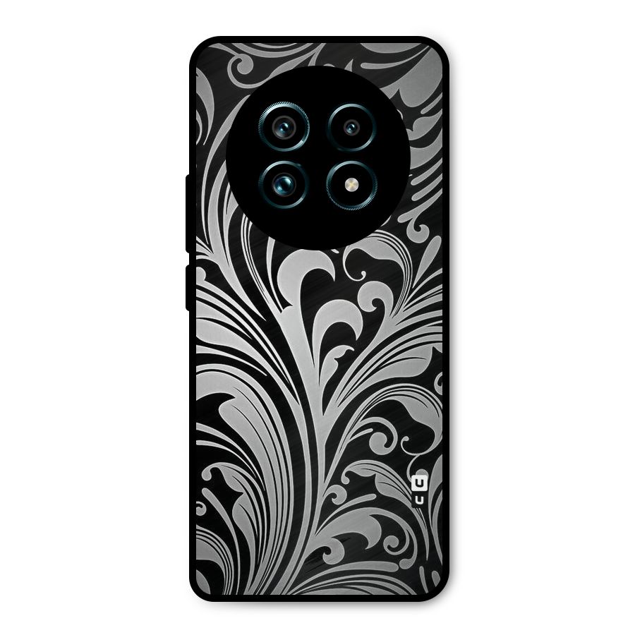 Grey Beauty Pattern Metal Back Case for Realme 13 Pro Plus