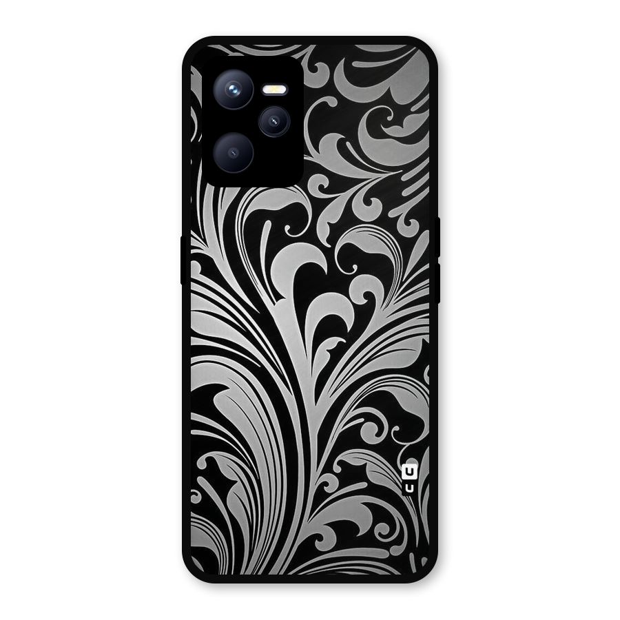 Grey Beauty Pattern Metal Back Case for Realme C35