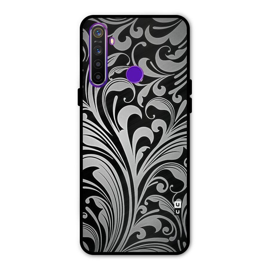 Grey Beauty Pattern Metal Back Case for Realme Narzo 10