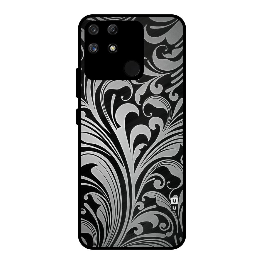 Grey Beauty Pattern Metal Back Case for Realme Narzo 50A