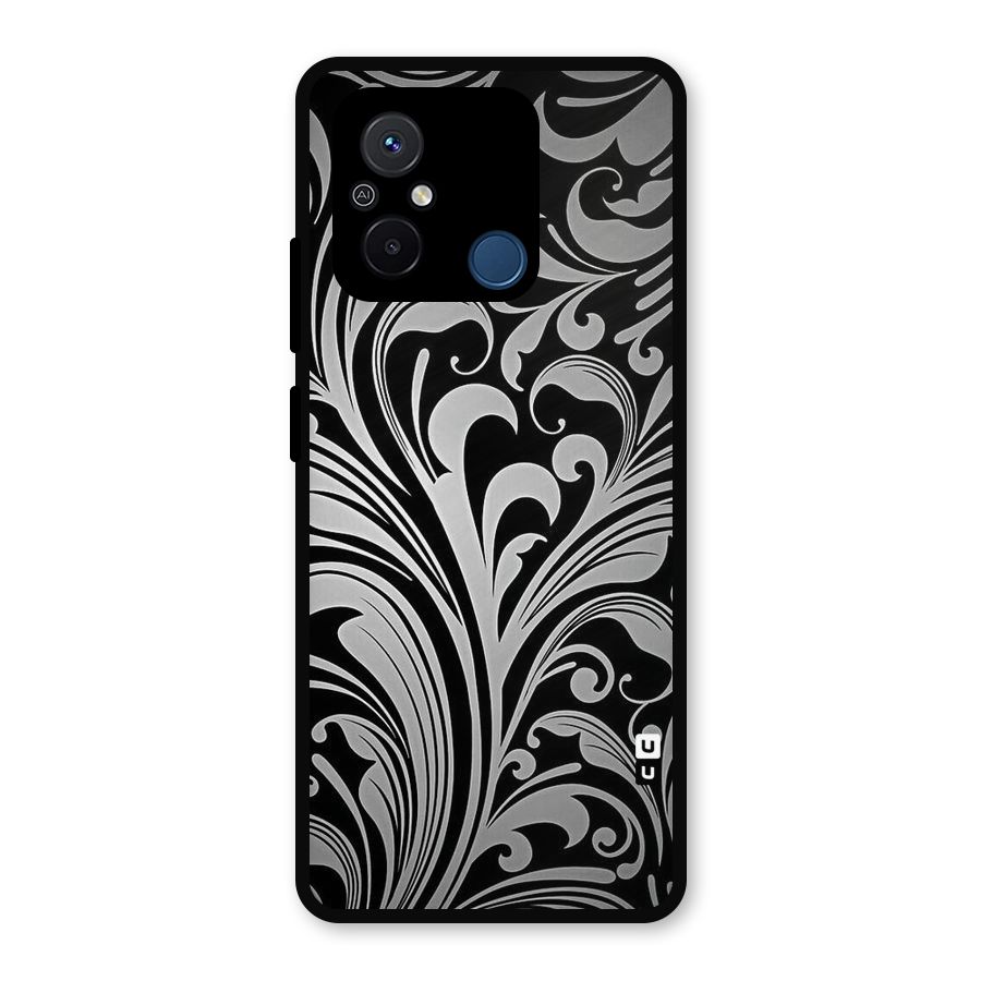 Grey Beauty Pattern Metal Back Case for Redmi 12C