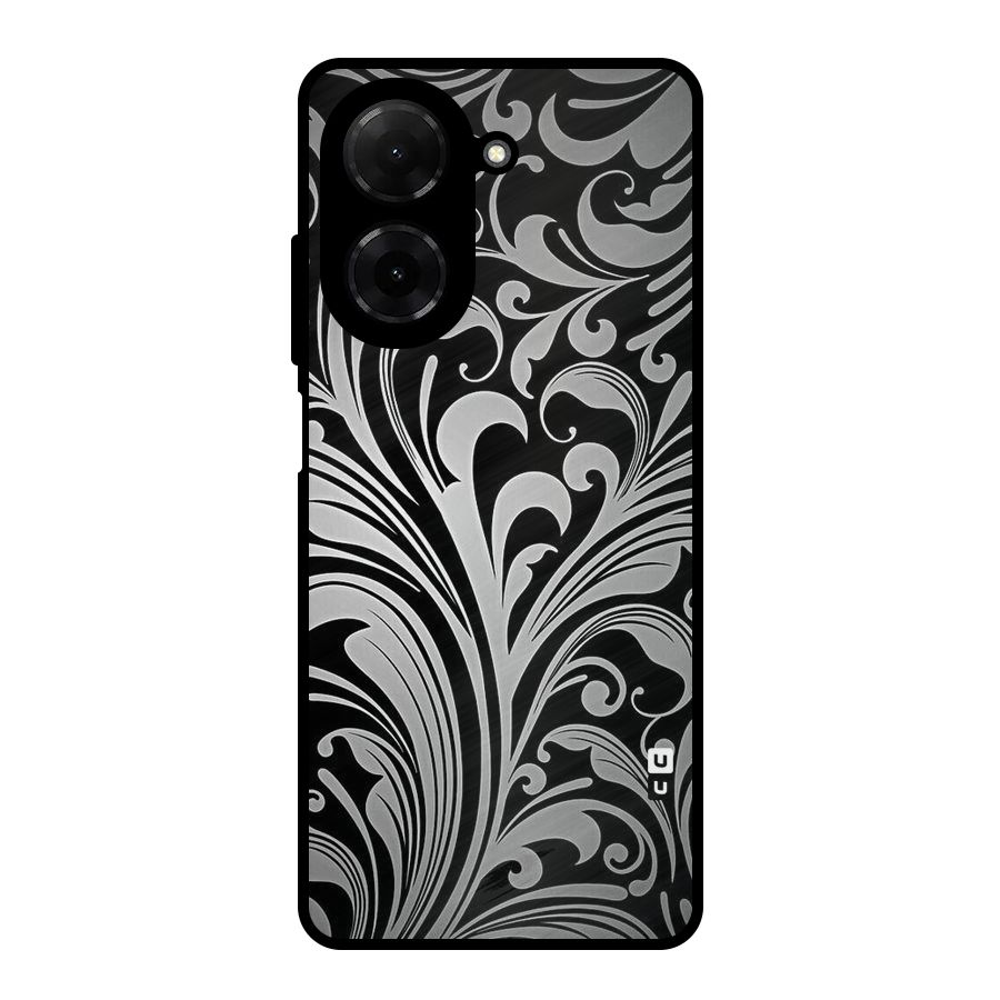 Grey Beauty Pattern Metal Back Case for Redmi A5 4G