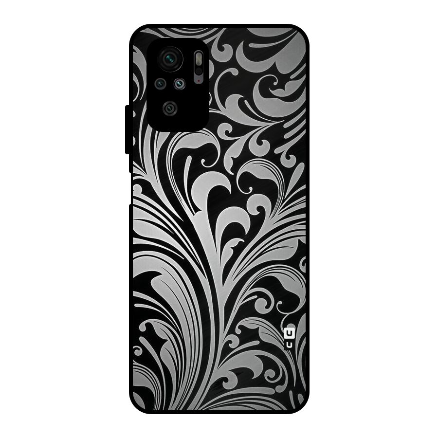 Grey Beauty Pattern Metal Back Case for Redmi Note 11 SE