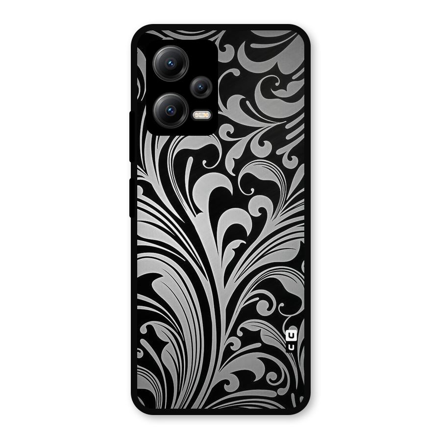 Grey Beauty Pattern Metal Back Case for Redmi Note 12 5G