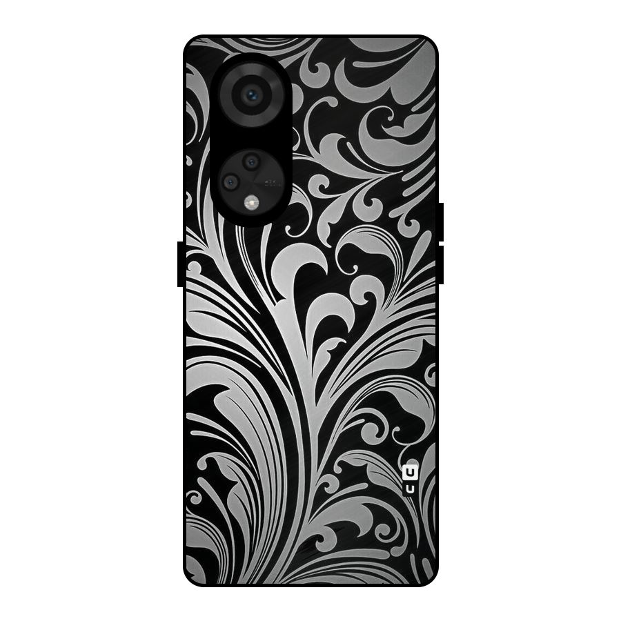 Grey Beauty Pattern Metal Back Case for Reno8 T 5G