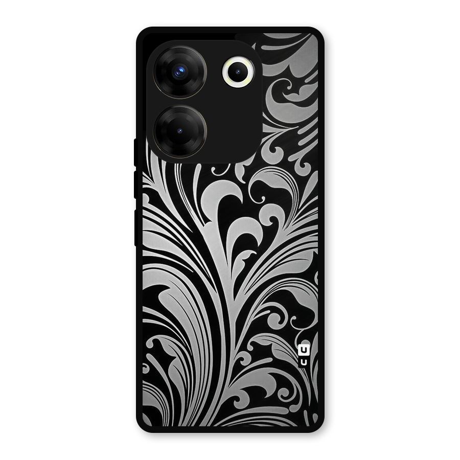 Grey Beauty Pattern Metal Back Case for Tecno Camon 20