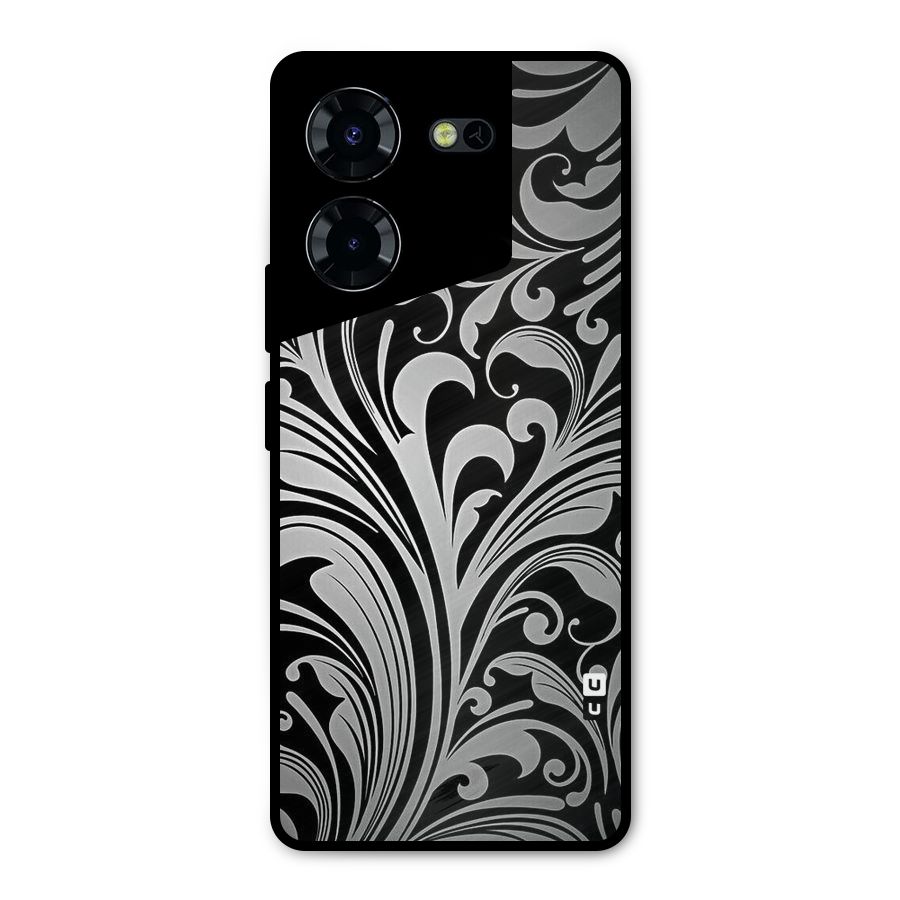 Grey Beauty Pattern Metal Back Case for Tecno Pova 5 Pro 5G