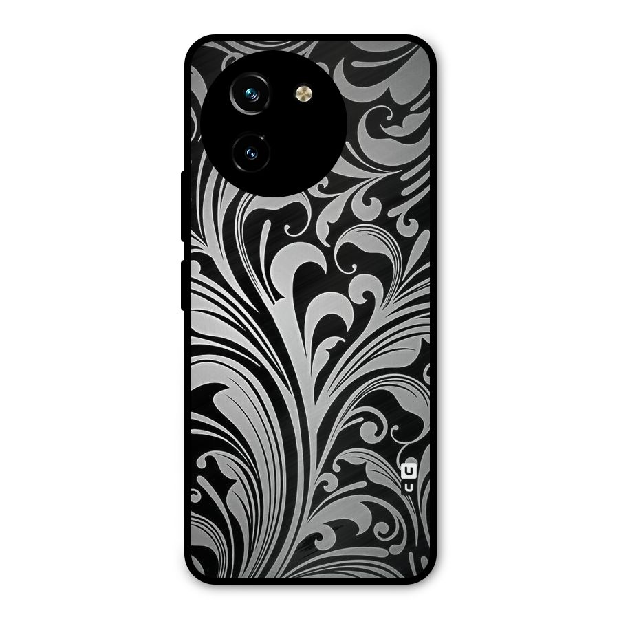 Grey Beauty Pattern Metal Back Case for Vivo T3x