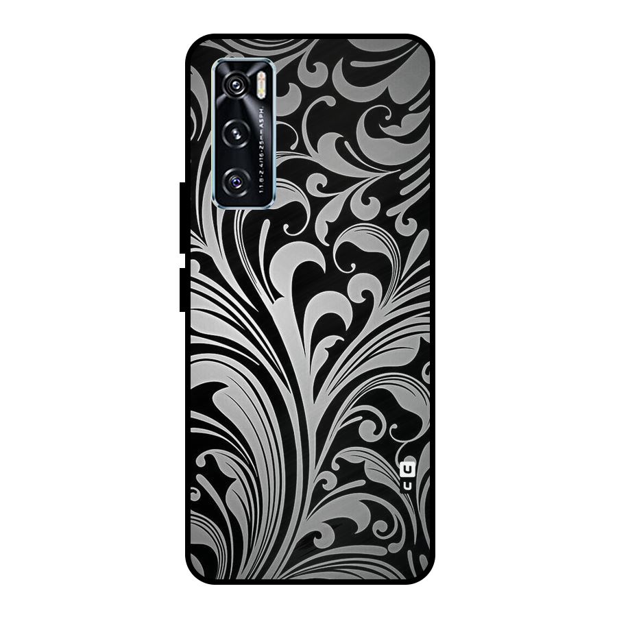 Grey Beauty Pattern Metal Back Case for Vivo V20 SE