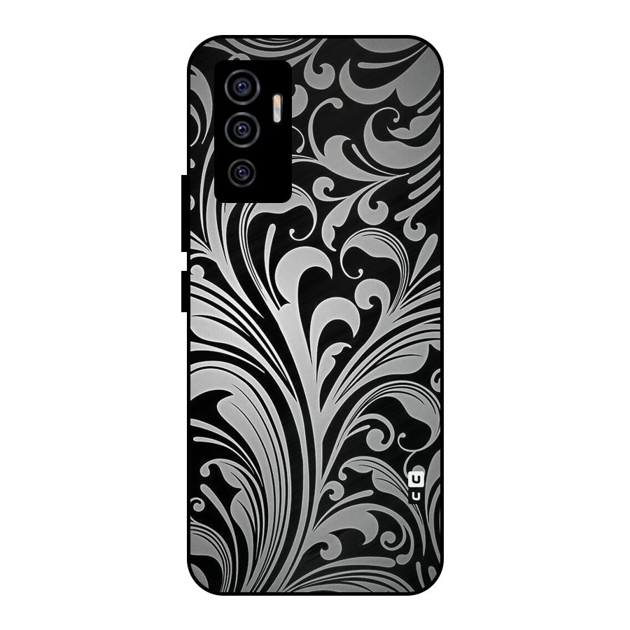 Grey Beauty Pattern Metal Back Case for Vivo V23e