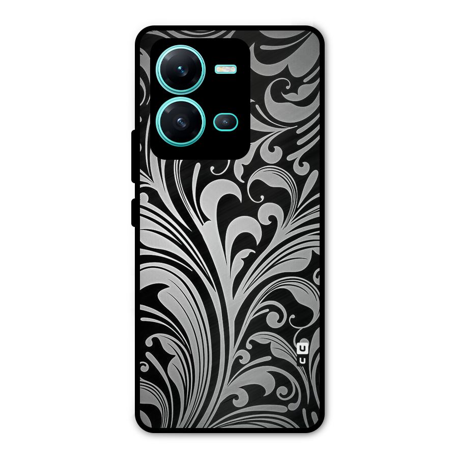 Grey Beauty Pattern Metal Back Case for Vivo V25