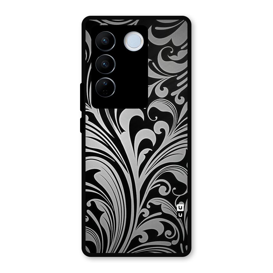 Grey Beauty Pattern Metal Back Case for Vivo V27