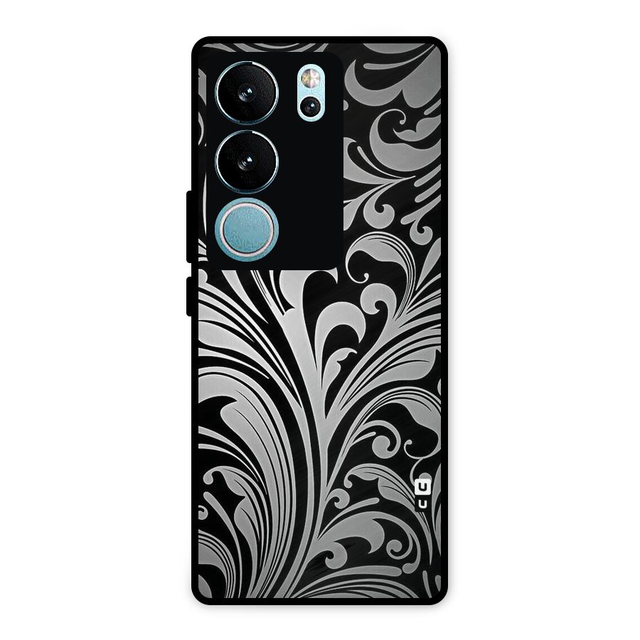 Grey Beauty Pattern Metal Back Case for Vivo V29