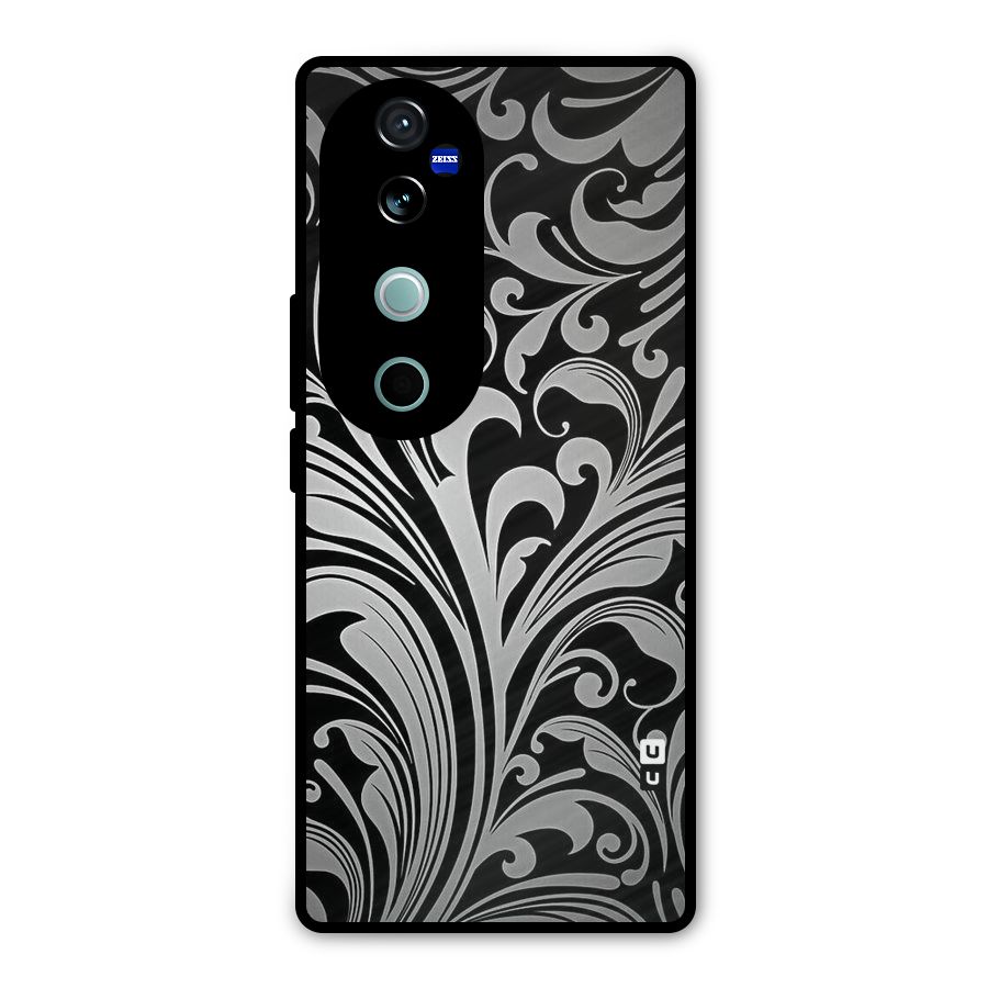 Grey Beauty Pattern Metal Back Case for Vivo V40