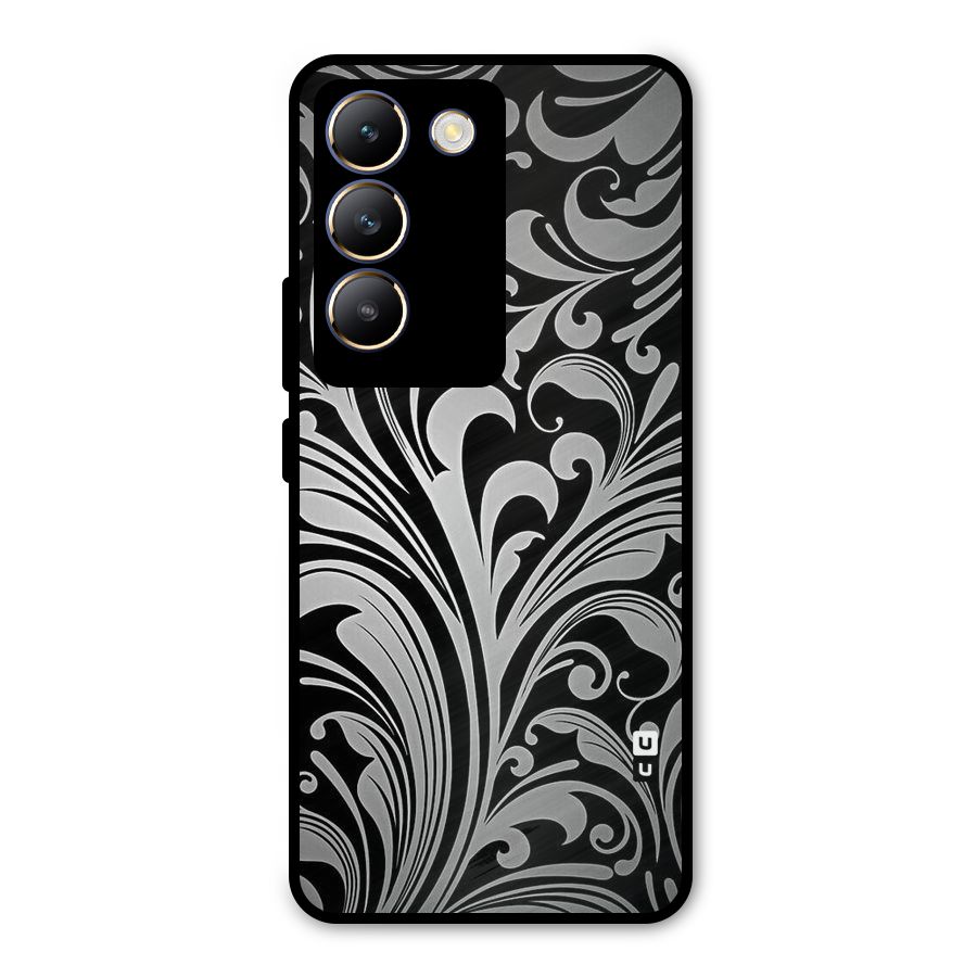 Grey Beauty Pattern Metal Back Case for Vivo Y200e