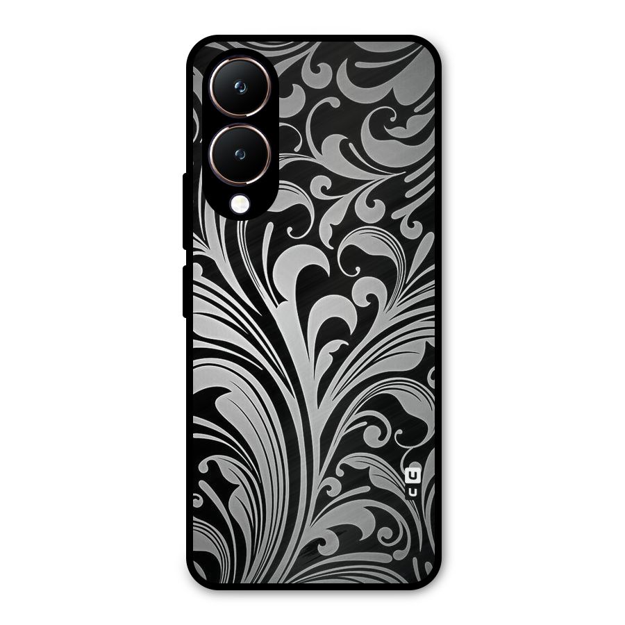 Grey Beauty Pattern Metal Back Case for Vivo Y28