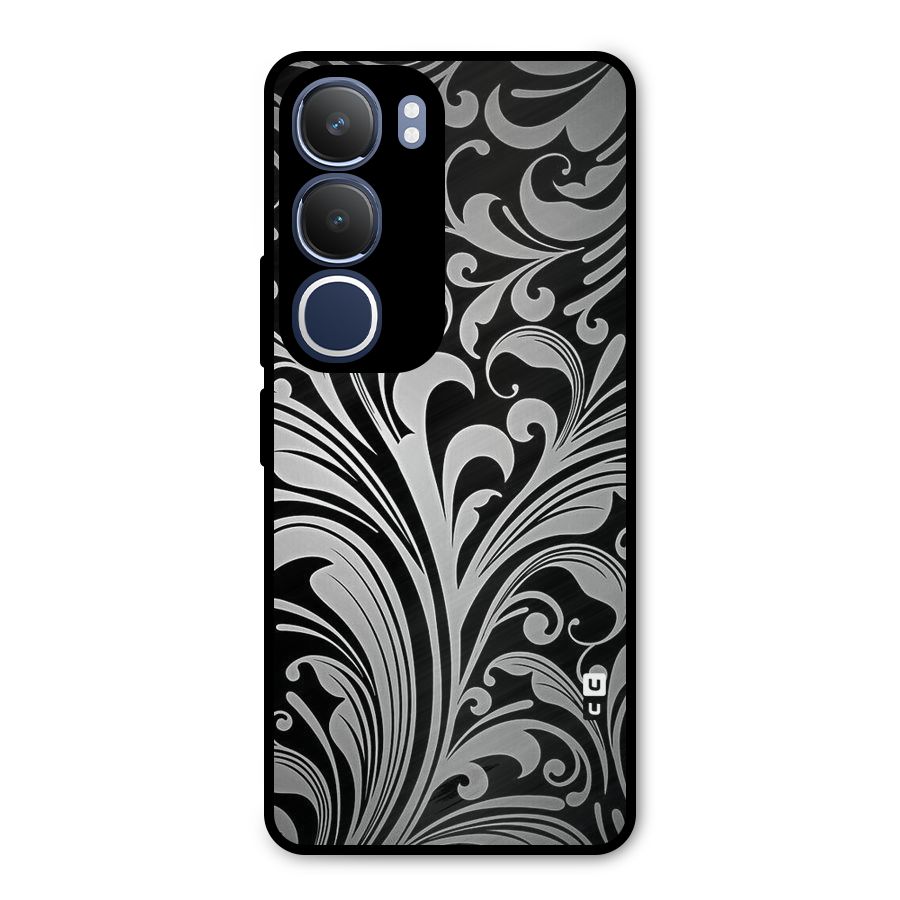 Grey Beauty Pattern Metal Back Case for Vivo Y29