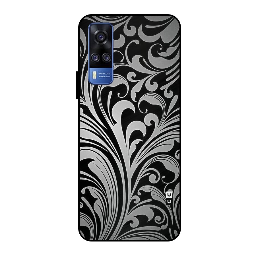Grey Beauty Pattern Metal Back Case for Vivo Y51