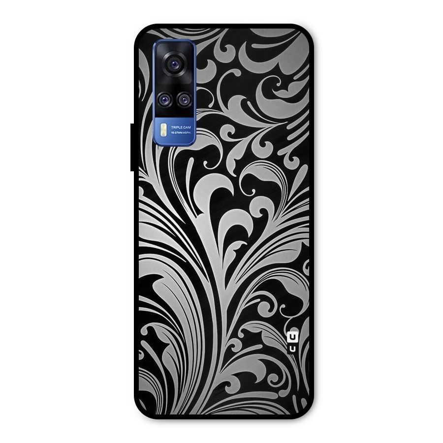 Grey Beauty Pattern Metal Back Case for Vivo Y51A