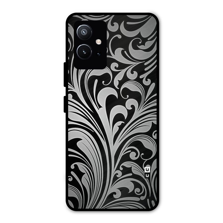 Grey Beauty Pattern Metal Back Case for Vivo Y75 5G