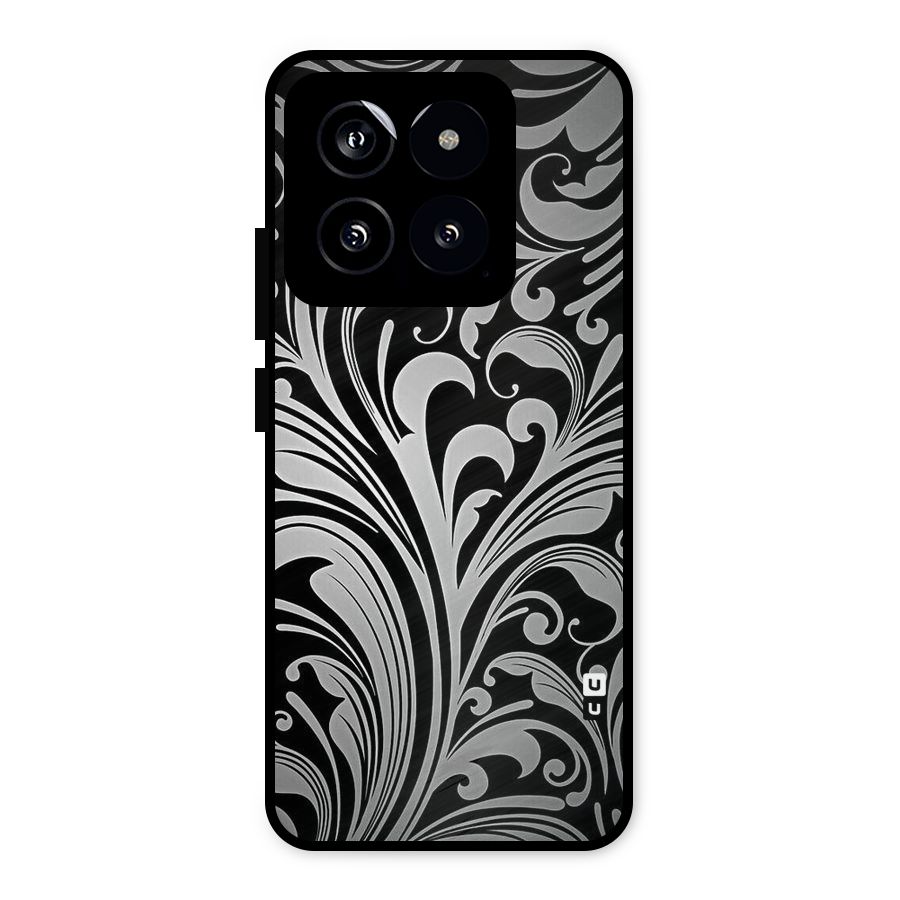Grey Beauty Pattern Metal Back Case for Xiaomi 14