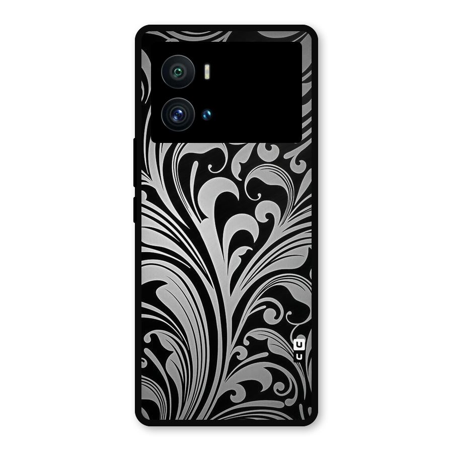 Grey Beauty Pattern Metal Back Case for iQOO 9 Pro