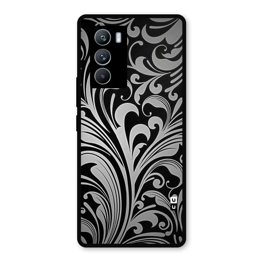 Grey Beauty Pattern Metal Back Case for iQOO 9 SE