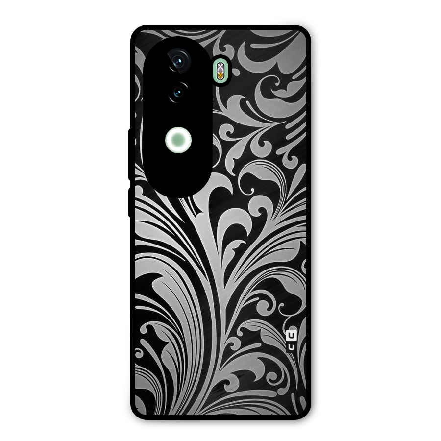 Grey Beauty Pattern Metal Back Case for iQOO Z9s