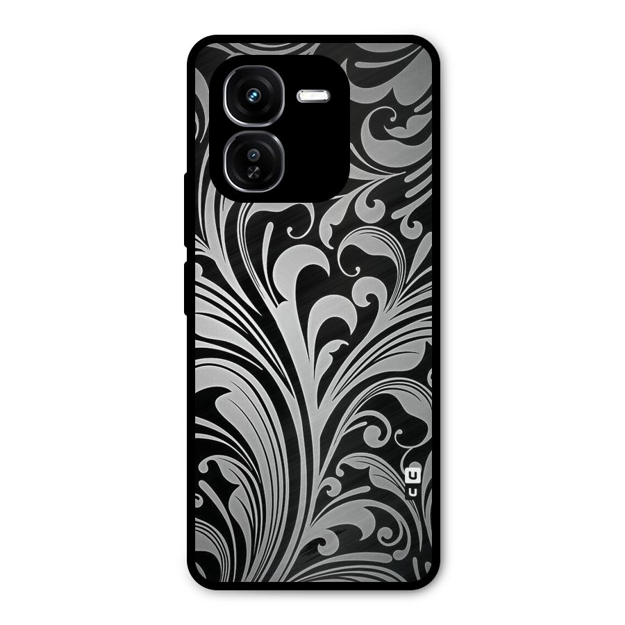 Grey Beauty Pattern Metal Back Case for iQOO Z9x