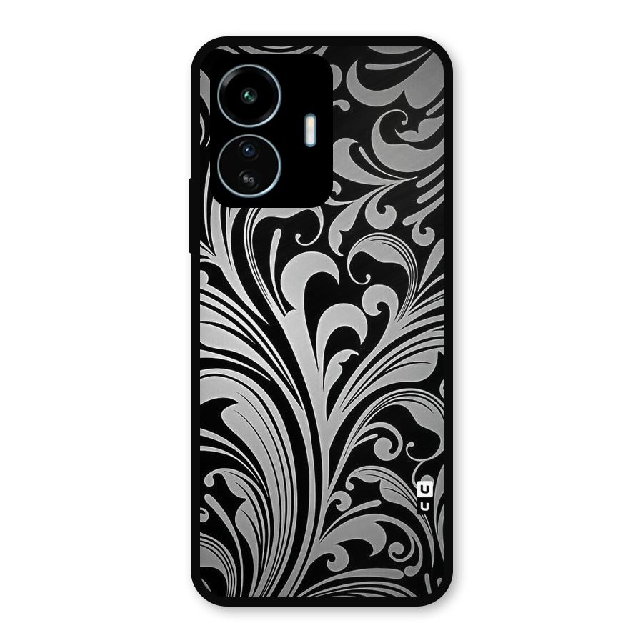 Grey Beauty Pattern Metal Back Case for vivo iQOO Z6 Lite 5G
