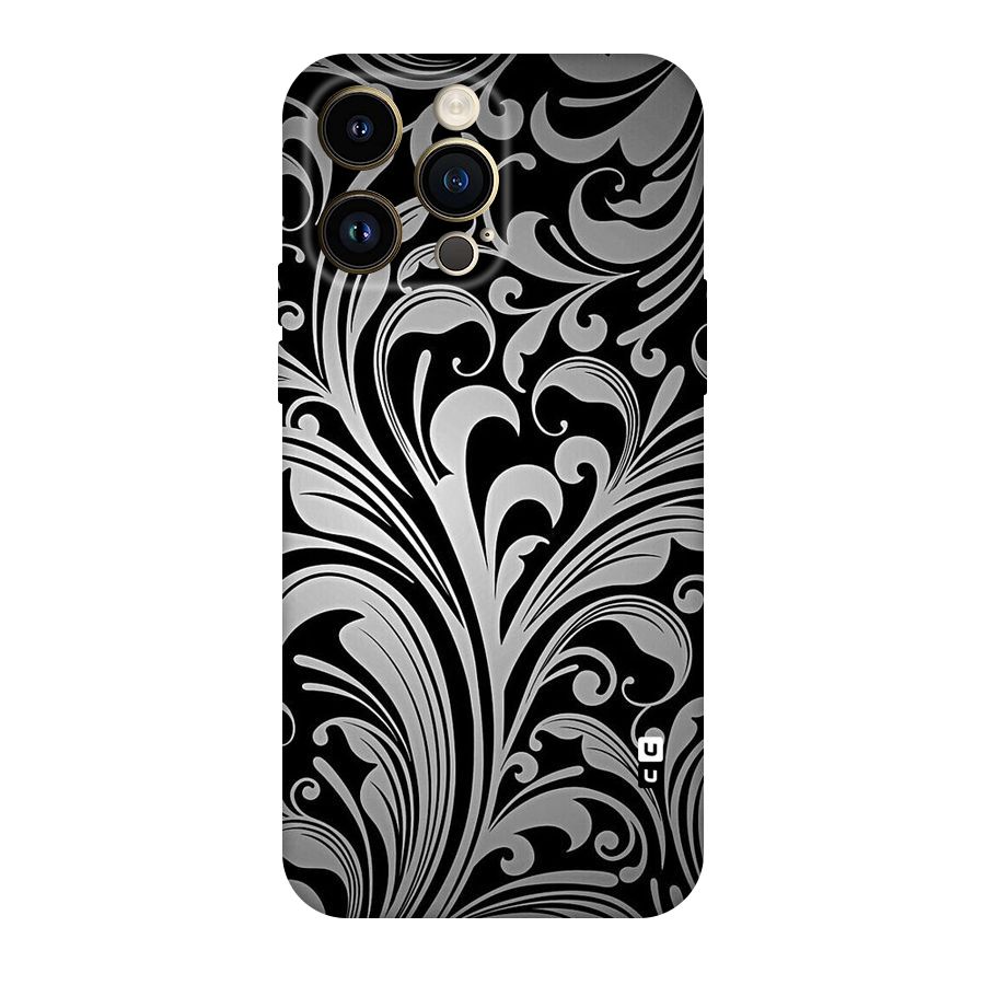 Grey Beauty Pattern Original Polycarbonate Back Case for iPhone 14 Pro Max