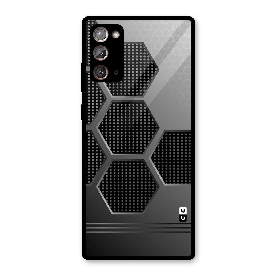 Grey Black Hexa Glass Back Case for Galaxy Note 20