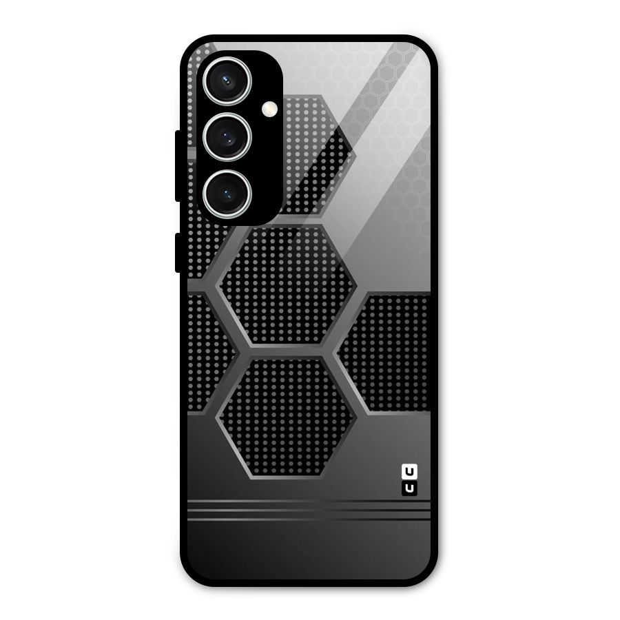 Grey Black Hexa Glass Back Case for Galaxy S23 FE