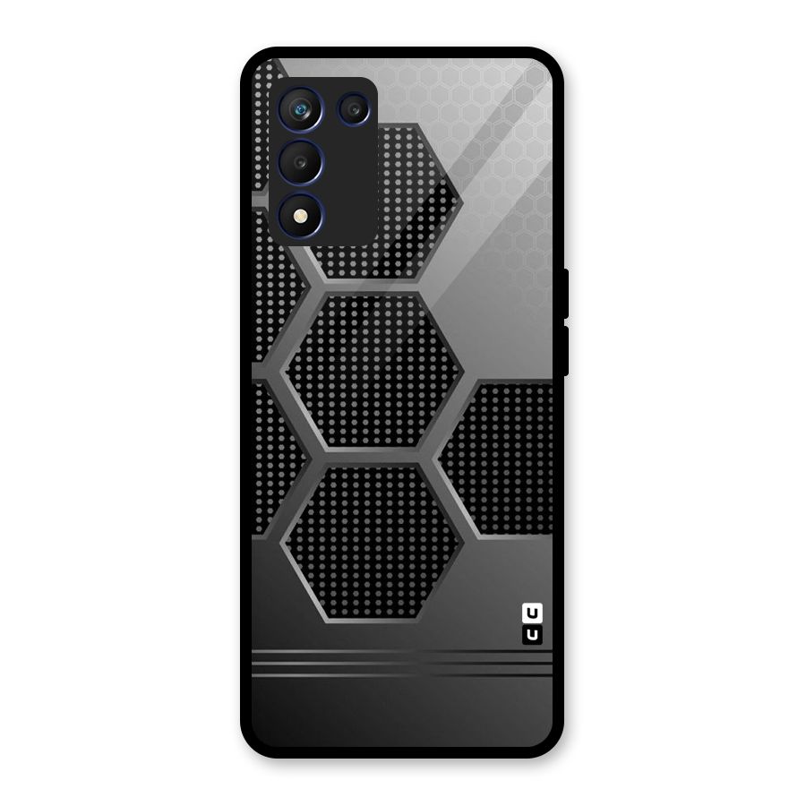 Grey Black Hexa Glass Back Case for Realme 9 5G Speed