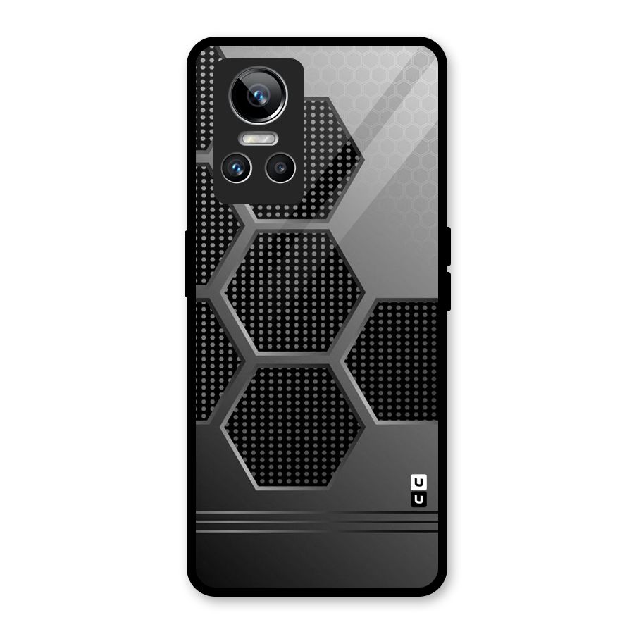 Grey Black Hexa Glass Back Case for Realme GT Neo 3