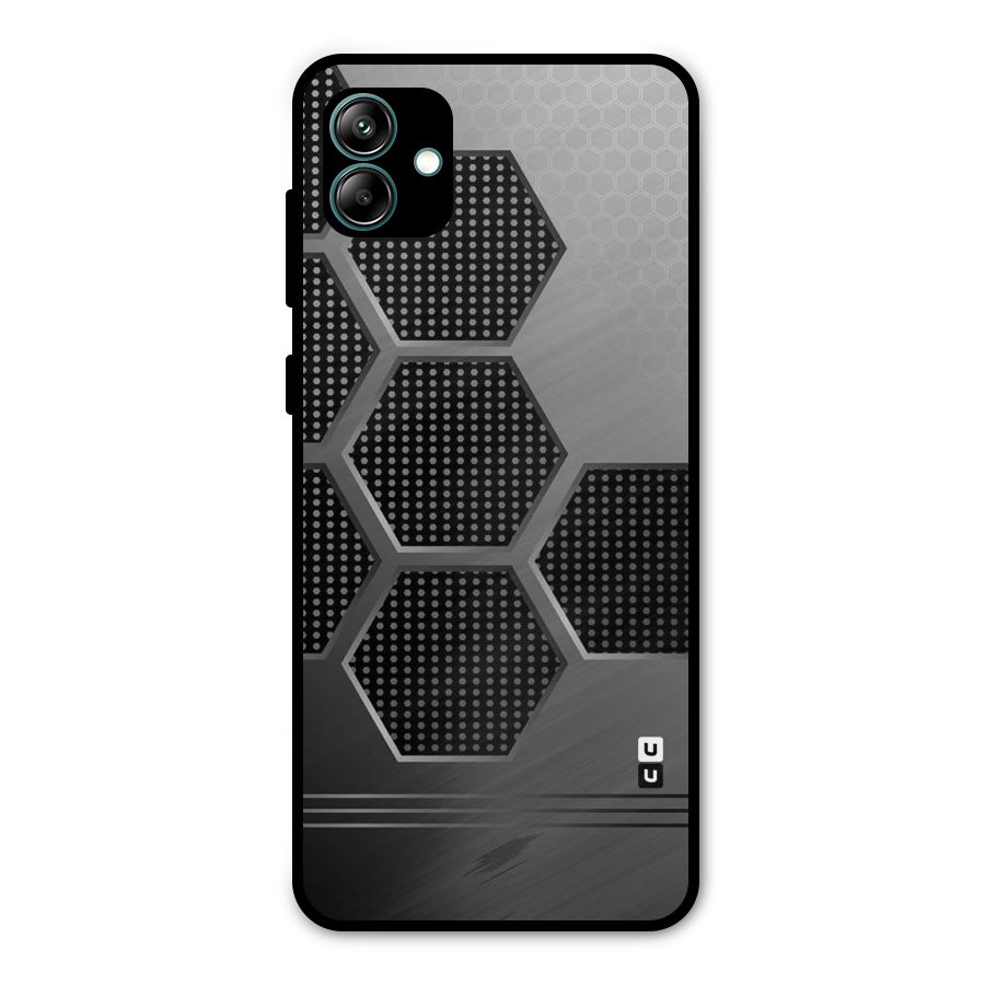 Grey Black Hexa Metal Back Case for Galaxy A04