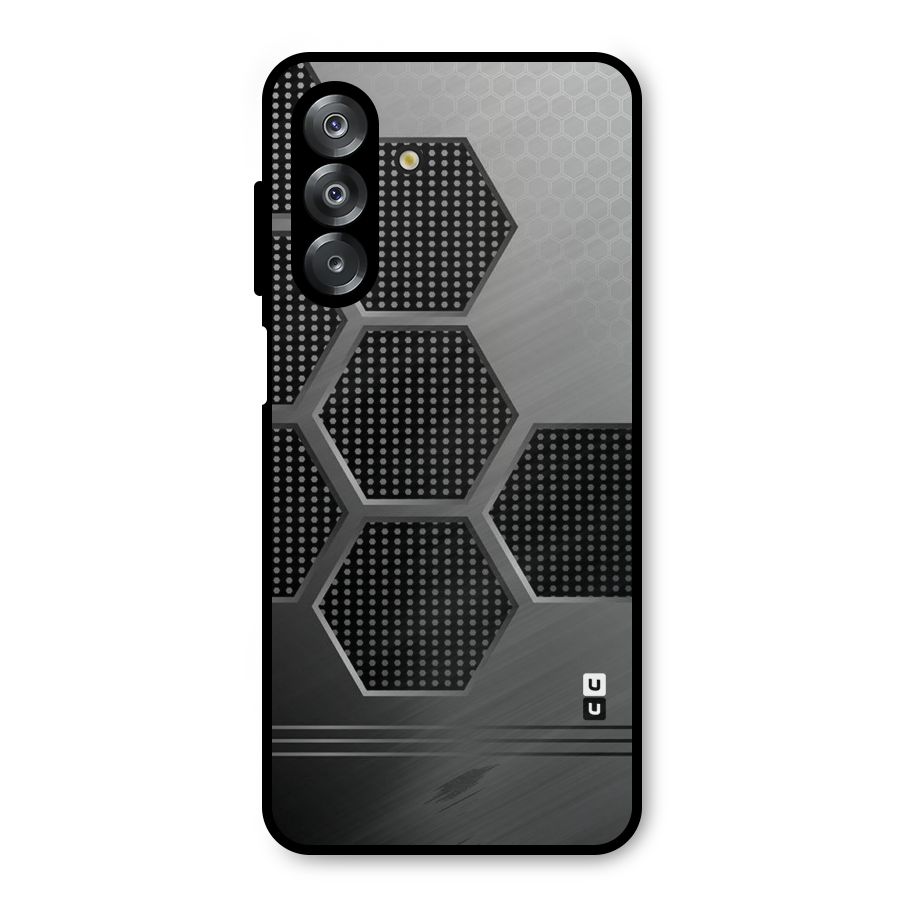 Grey Black Hexa Metal Back Case for Galaxy A26