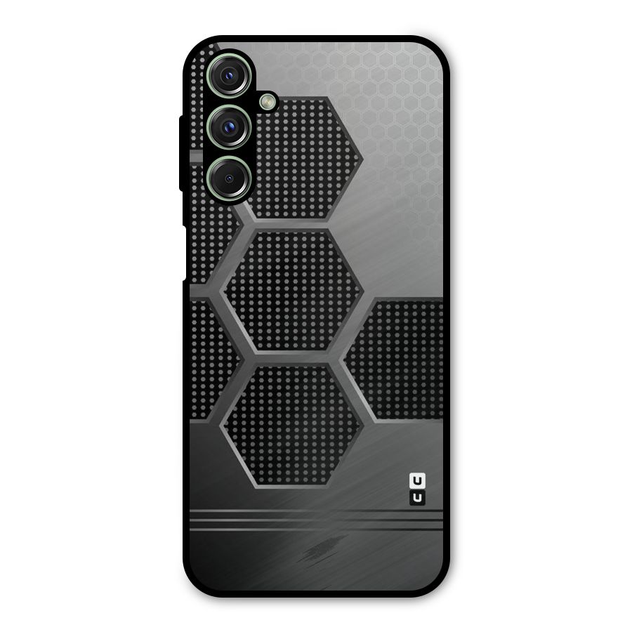 Grey Black Hexa Metal Back Case for Galaxy M34