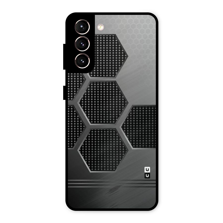Grey Black Hexa Metal Back Case for Galaxy S21 5G