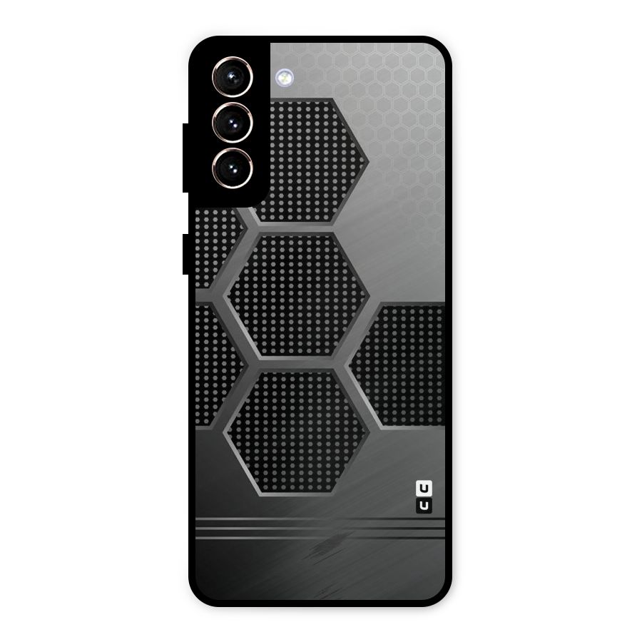 Grey Black Hexa Metal Back Case for Galaxy S21 Plus
